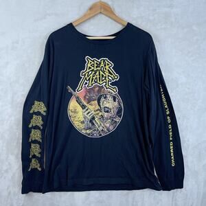 Bear Mace Death Metal Band Long Sleeve T Shirt Large Charred Field Of Slaughter